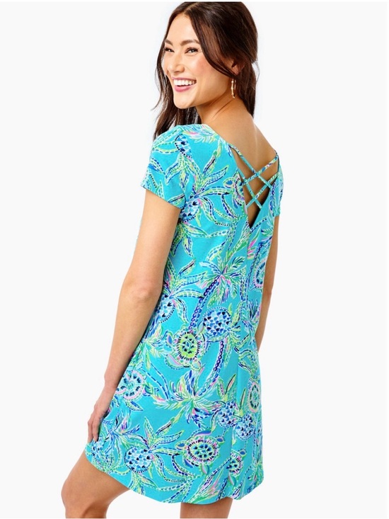 Lilly Pulitzer Dresses & Skirts - Lily Pulitzer Kimi Swing Dress in Bermuda Blue Turtle Size Small